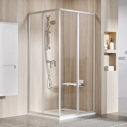 Душевое ограждение Ravak Supernova SRV2-S+SRV2-S 100x100 см 14VA01O2Z1 белый/прозрачное - фото 