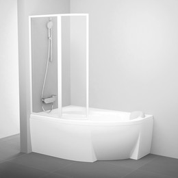 Шторка для ванны Ravak Supernova VSK2 Rosa 140 76L7010041 L белый/rain - фото 