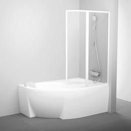 Шторка для ванны Ravak Supernova VSK2 Rosa 150 76P8010041 R белый/rain - фото 