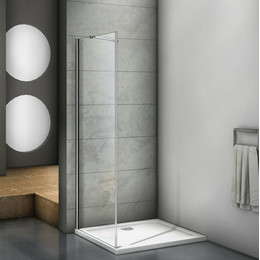 Боковая стенка Bas Mokka SP-80-C-WE 80 см алюминий/прозрачное - фото 