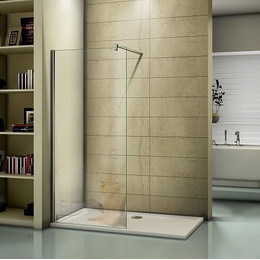 Душевая перегородка Bas Walk In SP-120-C-B 120 см чёрный/прозрачное - фото 