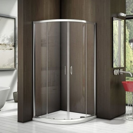 Душевое ограждение Bas Latte R-100-C-WE 100х100 см, алюминий/прозрачное - фото 