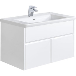 Тумба подвесная с раковиной Roca Up 80 см ZRU9303012, белый - фото 