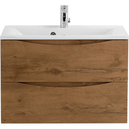 Тумба подвесная с раковиной BelBagno MARINO-650-2C-SO-RN-P 65 см, Rovere Nature - фото 