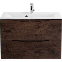 Тумба подвесная с раковиной BelBagno MARINO-750-2C-SO-RW-P 75 см, Rovere Moro - фото 