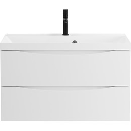 Тумба подвесная с раковиной BelBagno MARINO-800-2C-SO-BO-P 80 см, Bianco Opaco - фото 