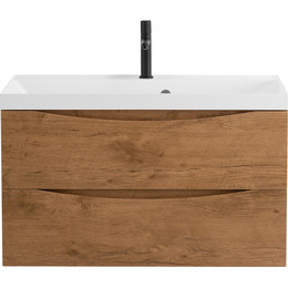 Тумба подвесная с раковиной BelBagno MARINO-900-2C-SO-RN-P 90 см, Rovere Nature - фото 