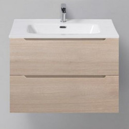 Тумба подвесная с раковиной BelBagno ETNA-700-2C-SO-RG-P 70 см, Rovere Grigio, Цвет фасада: Rovere Grigio - фото 