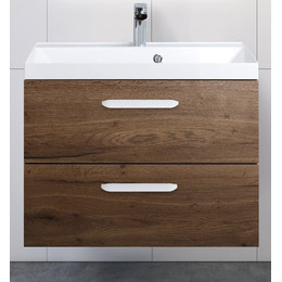 Тумба подвесная с раковиной BelBagno AURORA-700-2C-SO-RT 70 см, Rovere Tabacco, Цвет фасада: Rovere Tabacco - фото 