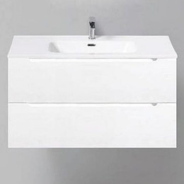 Тумба подвесная с раковиной BelBagno ETNA-900-2C-SO-BO-P 90 см, Bianco Opaco, Цвет фасада: Bianco Opaco - фото 