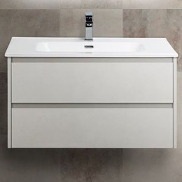 Тумба подвесная с раковиной BelBagno KRAFT-900-2C-SO-BO 90 см, Bianco Opaco - фото 