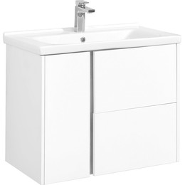 Тумба подвесная с раковиной Акватон Стоун 80 см 1A2282K1SX010, белый - фото 