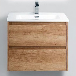 Тумба подвесная с раковиной BelBagno KRAFT 39-500/390-2C-SO-RNN 50 см, Rovere Nebrasca Nature - фото 