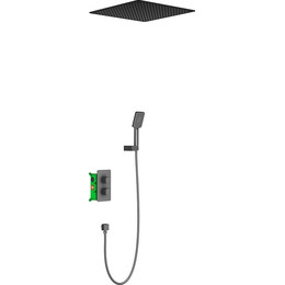 Душевая система для душа с термостатом Timo Petruma SX-5029/03SM, черный - фото 