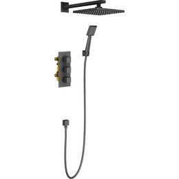 Душевая система для душа с термостатом Timo Tetra-Thermo SX-0179/03SM, черный - фото 