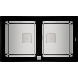 Кухонная мойка Teka Maestro Diamond RS15 2B 86 Black 115030017, чёрное стекло - фото 