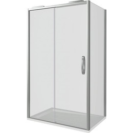 Душевое ограждение Bas Antares WTW+SP C-CH 110х80 см (стекло 8 мм) хром/прозрачное - фото 