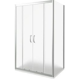 Душевое ограждение Bas Infinity WTW-TD+SP G-CH 170х90 см, хром/матовое - фото 