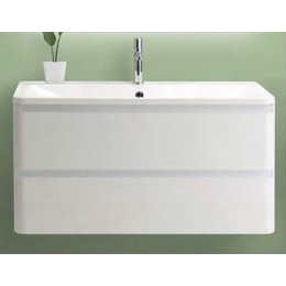 Тумба подвесная с раковиной BelBagno ALBANO-900-2C-SO-BL 90 см, Bianco Lucido, Цвет фасада: Bianco Lucido - фото 