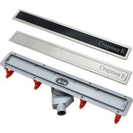 Трап Pestan (BETTOSERB) Confluo Premium Black Glass Line 65 см 13000293, нержавеющая сталь/стекло, хром/черный (под плитку), Цвет производителя: хром, чёрный, Размер трапа: 650 - фото 