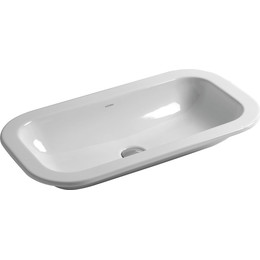 Раковина врезная на столешницу Azzurra Glaze 70 см GLZ 69x38/IN bi*0 - фото 