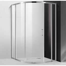 Душевое ограждение Cezares 110х110 см MOLVENO-R-11-90+20-C-Cr-IV, хром/прозрачное - фото 