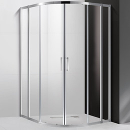 Душевое ограждение Cezares 120х120 см MOLVENO-R-22-100+20-C-Cr-IV, хром/прозрачное - фото 