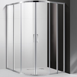 Душевое ограждение Cezares 110х110 см MOLVENO-R-22-80+30-C-Cr-IV, хром/прозрачное - фото 