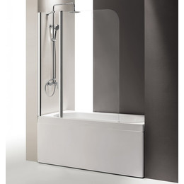 Шторка для ванны Cezares Eco V-11 120 см L, хром/матовое - фото 