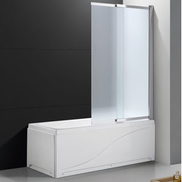 Шторка для ванны Cezares Slider VF-11 90 см, хром/матовое - фото 