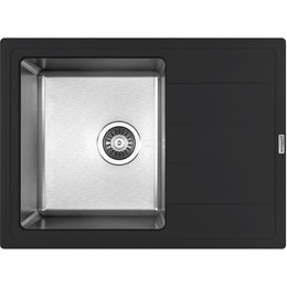 Кухонная мойка Florentina Комби 650, антрацит, Цвет производителя: чёрный - фото 