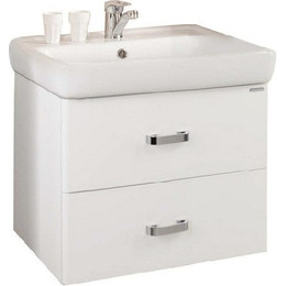 Тумба подвесная с раковиной Акватон Америна 60 см 1A1354K1AM010, белый - фото 