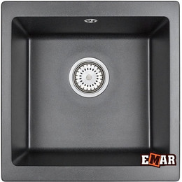 Кухонная мойка Emar EMQ-1455.P, морион, Цвет производителя: морион - фото 