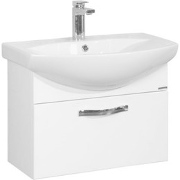 Тумба подвесная с раковиной Акватон Ария 65 см 1A1340K0AA010, белый - фото 