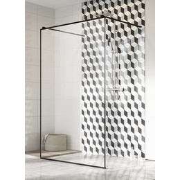 Душевая перегородка Radaway Modo X Black I Frame 130х200 см 388334-54-58 (стекло 10 мм), черный/прозрачное - фото 