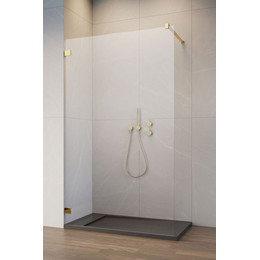 Душевая перегородка Radaway Essenza Pro Gold Walk-in 115х200 см 10103115-09-01, золото/прозрачное - фото 