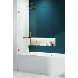 Шторка для ванны Radaway Essenza Pro Gold PNJ II 90 см 10101090-09-01, золото/прозрачное - фото 