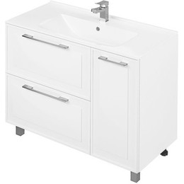 Тумба напольная с раковиной Mirsant Адель 100 см (раковина More 100) белый - фото 