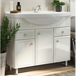 Тумба напольная с раковиной Comforty Сочи 100 см, белый - фото 