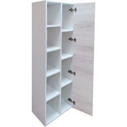 Пенал подвесной Comforty Прага 45 см, дуб белый - фото 