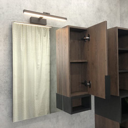 Зеркало-шкаф Comforty Франкфурт 75 см, дуб шоколадно-коричневый - фото 