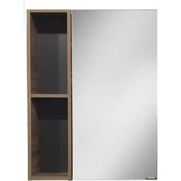 Зеркало-шкаф Comforty Штутгарт 60 см, дуб тёмно-коричневый - фото 