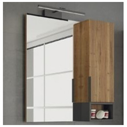 Зеркало-шкаф Comforty Штутгарт 75 см, дуб тёмно-коричневый - фото 