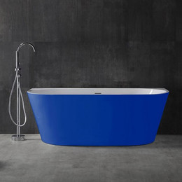 Ванна акриловая Abber AB9216-1.7DB 170x80 см, синий - фото 