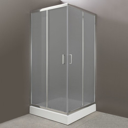 Душевое ограждение BelBagno 95х95 см UNO-A-2-95-P-Cr, хром/текстурное - фото 