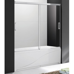 Шторка для ванны Cezares 160 см TANDEM-SOFT-VF-2-160/145-P-Cr, хром/матовое - фото 