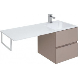 Тумба подвесная с раковиной-столешницей Aquanet Алвита 120 см 243661 R, капучино - фото 