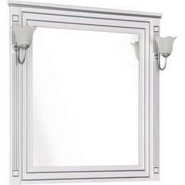 Зеркало Aquanet Паола 90 см 181769, белый/серебро - фото 