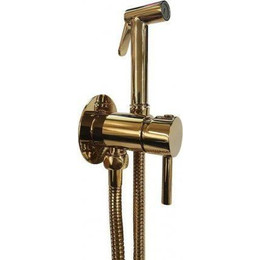 Набор для гигиенического душа Paffoni Tweet Round ZDUP110HG, золото - фото 