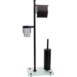 Стойка с держателем и ёршиком WasserKraft K-1264BLACK, цвет чёрный - фото 